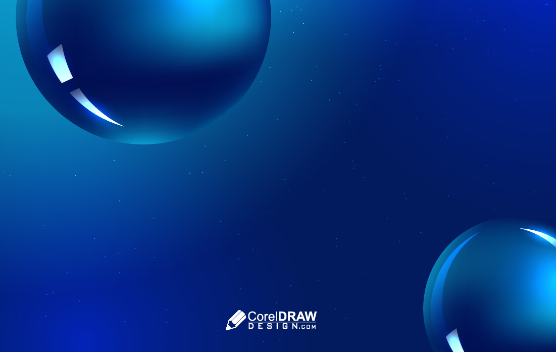 Ocean blue bubbles vector background