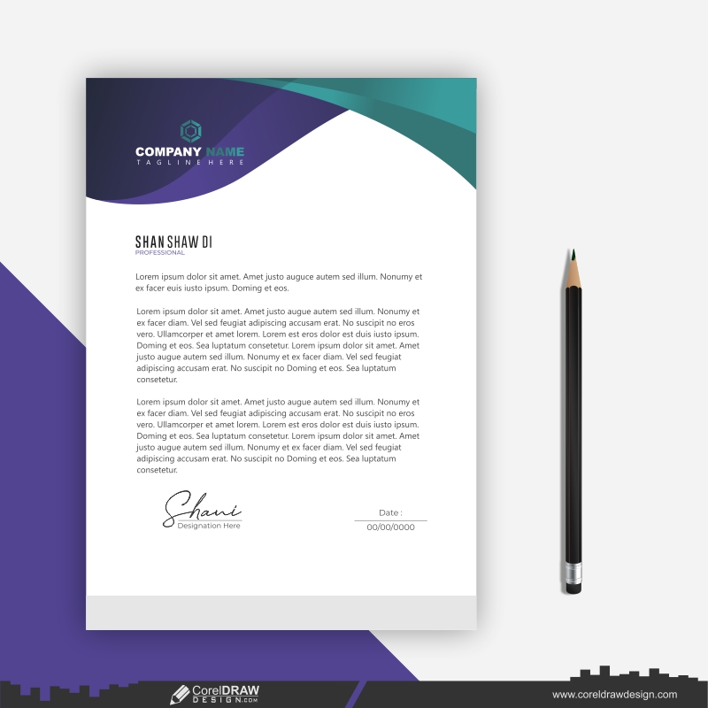 office letterhead business template vector design Download