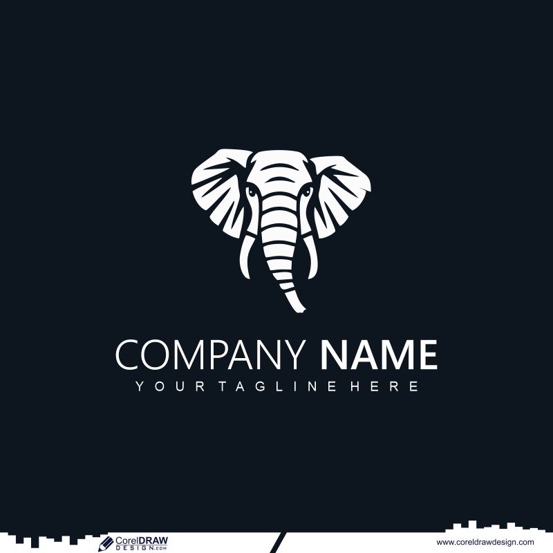 Old Elephant Logo Design Royalty Free Cdr Vector 