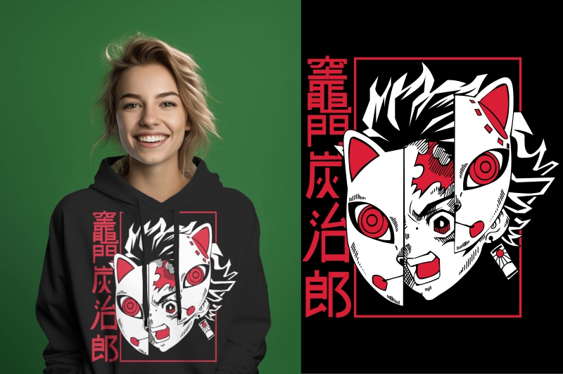 Oversize Anime Hoddie Trendy Vector Design Download For Free