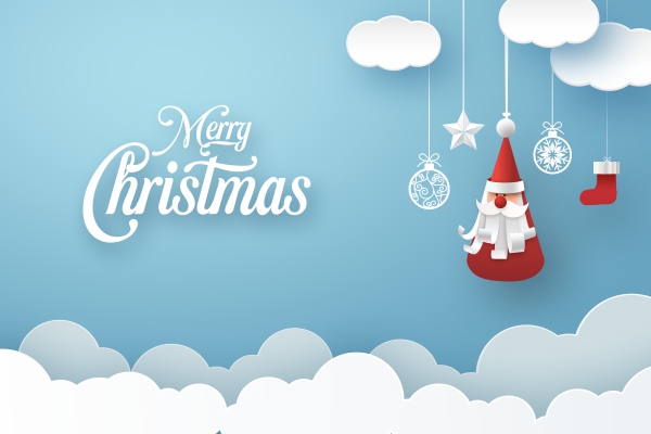 Paper art of Merry Christmas, Christmas celebration concept, vector art and illustration, Free Image and Vector CDR