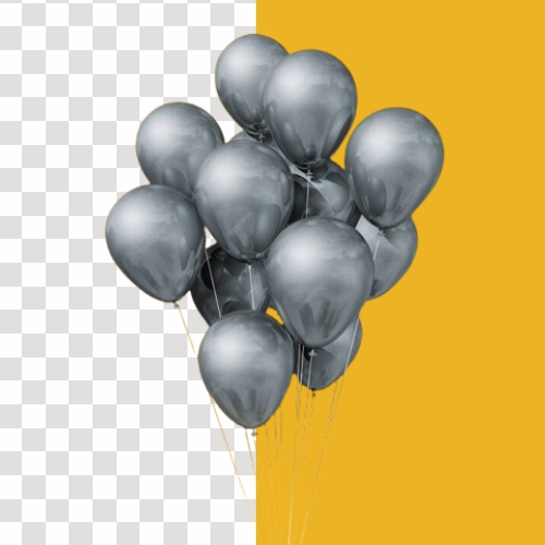 Party Silver Balloons HD High Quality Png Download for free