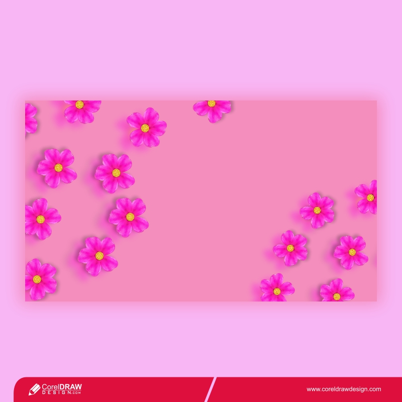 Pink Gradient Sakura Flowers Background Banner Free Vector 
