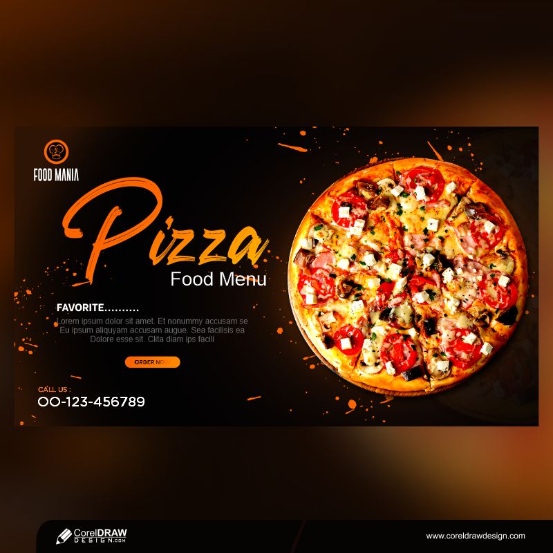 Pizza Food Menu Restaurant Social Media Post Banner Template Premium Vector 