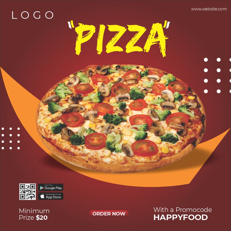 Pizza Free Poster Template Download from Coreldrawdesign