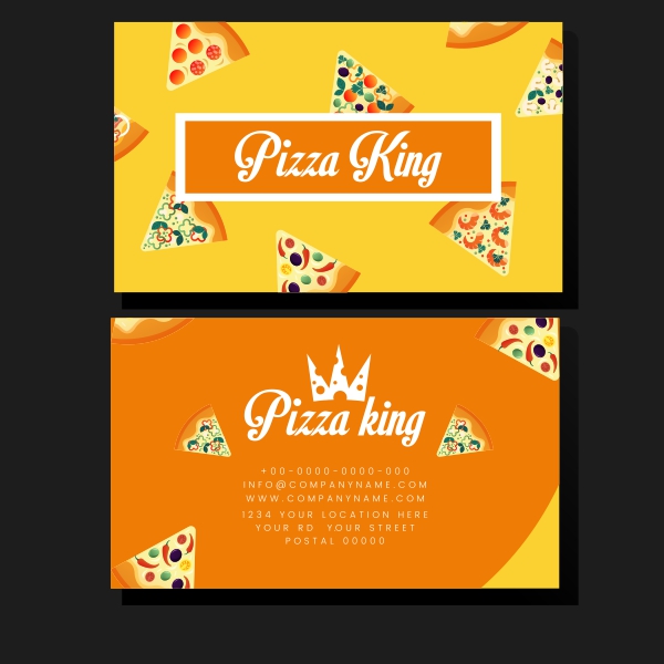Pizza Shop Card Template vector Design Download For Free