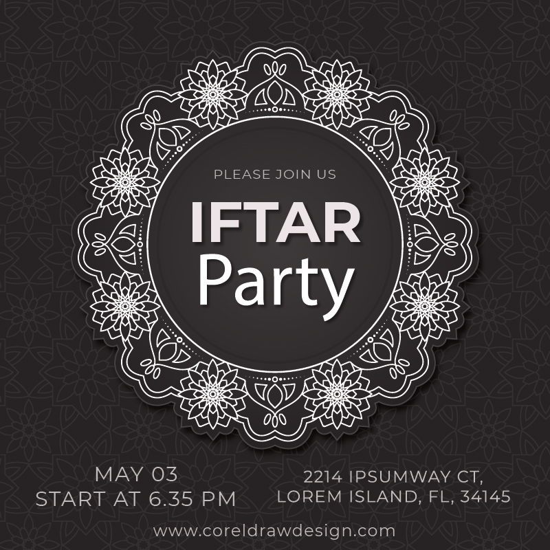 Please Join Us Iftar Party Invitation Coreldrawdesign AI & Eps Trending 2021 Download Free