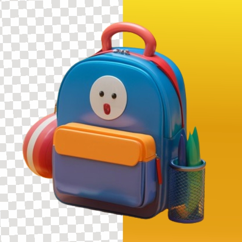 Png A realistic 3D render of a school bag, showcasing its various compartments HD Quality Png Image Free Download 