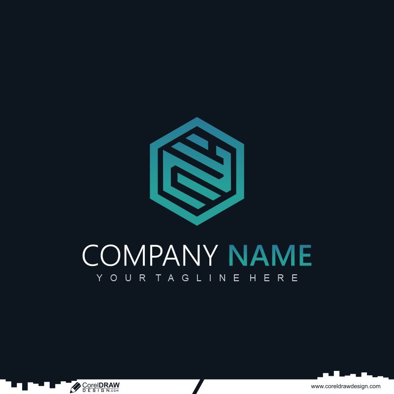 polygon logo design template cdr vector 