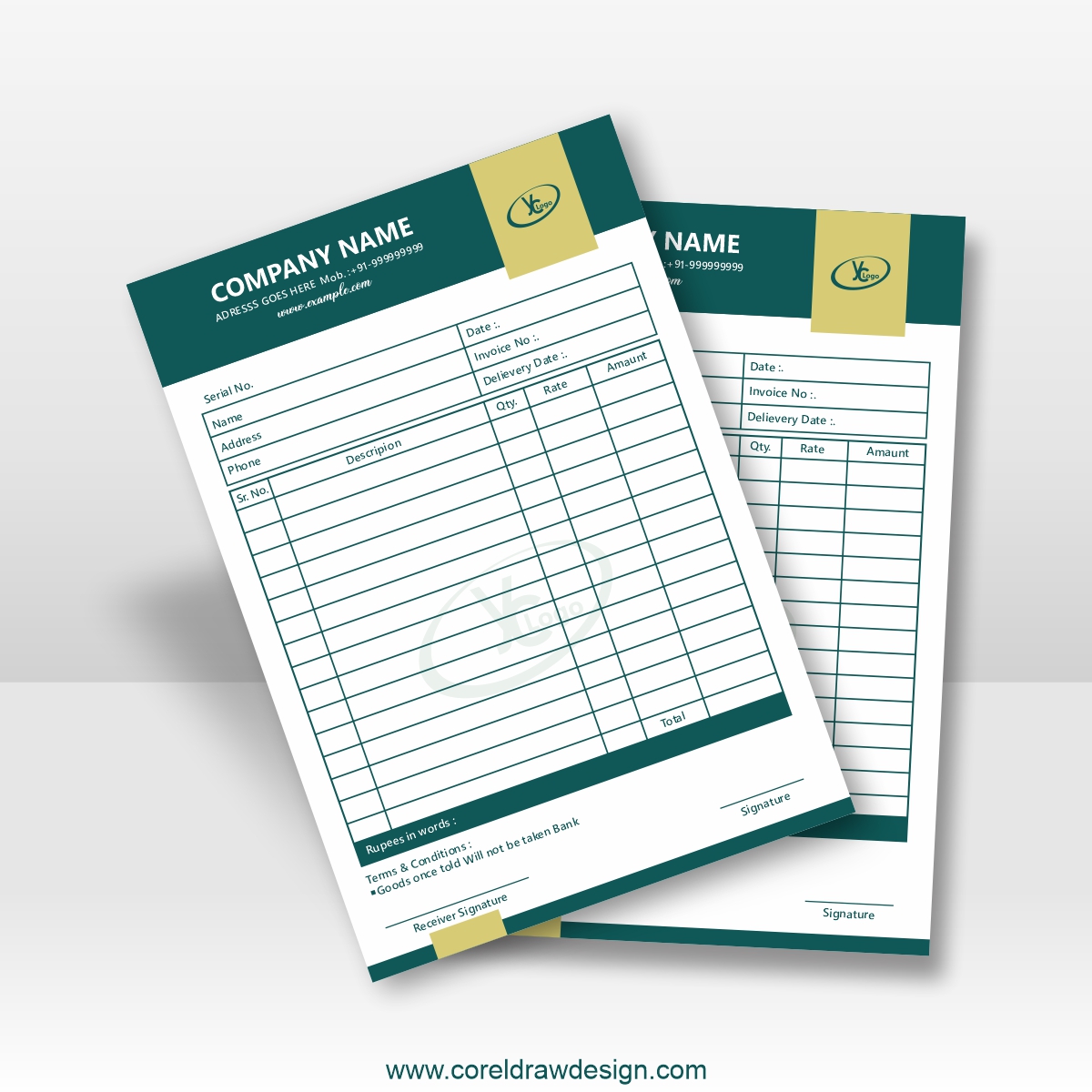 Download Download Premium Cash Memo Free Vector Design | CorelDraw Design (Download Free CDR, Vector ...