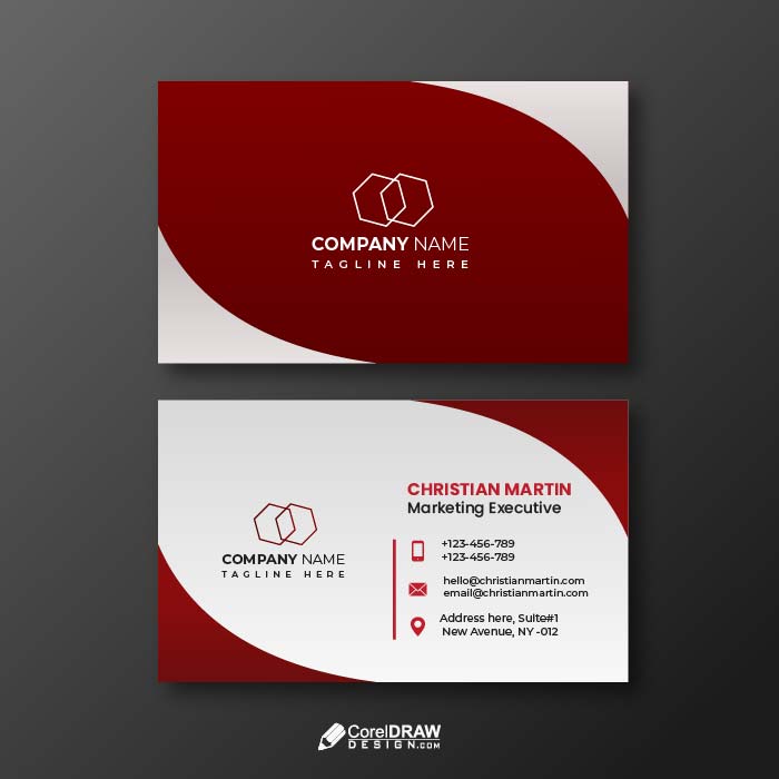 Premium Corporate gradient Business card vector
