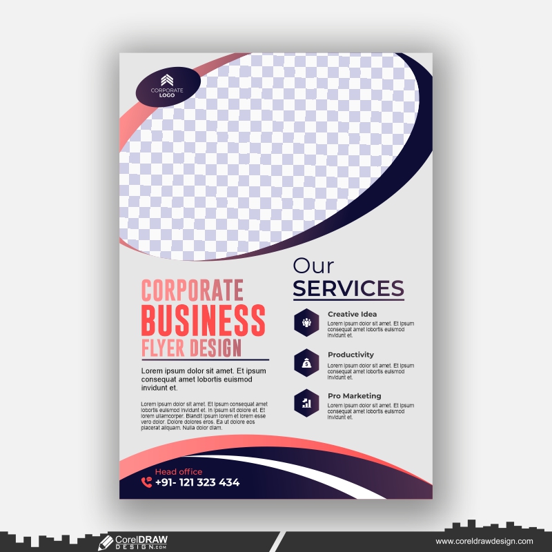 premium flyer design template free design vector