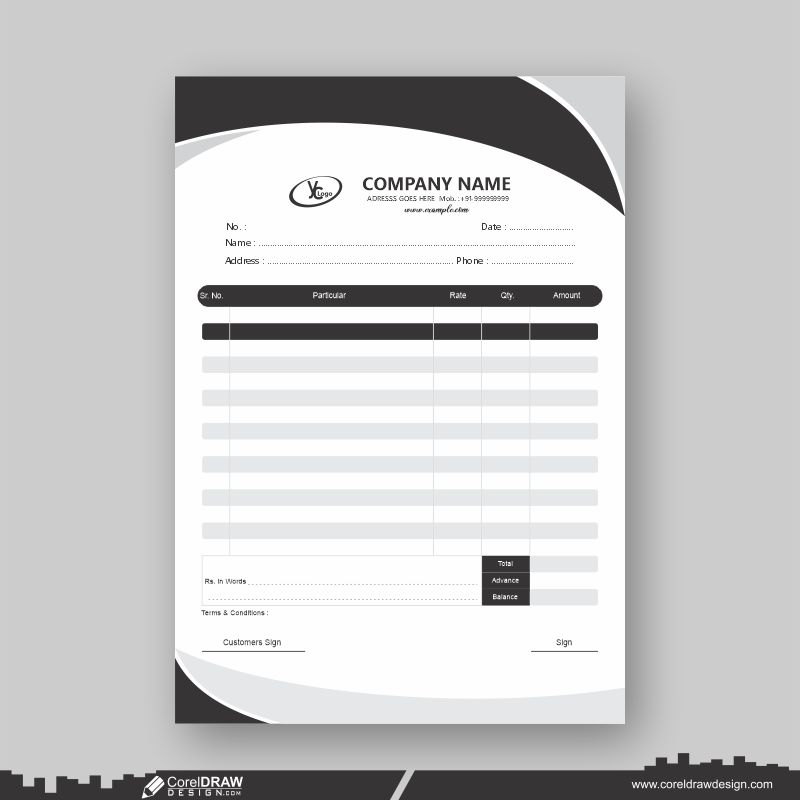 Premium Invoice Bill Book CDR