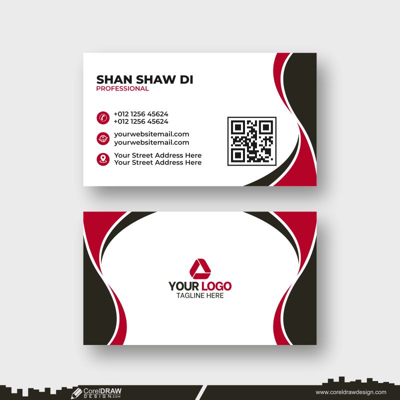 premium new abstract business card download design