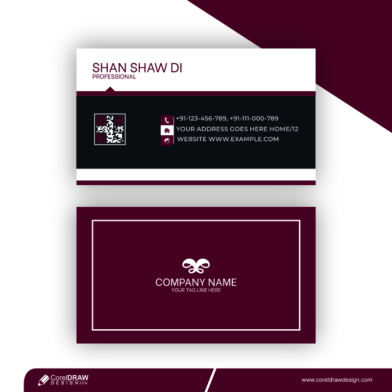 Professional Business Card Template Free Vector