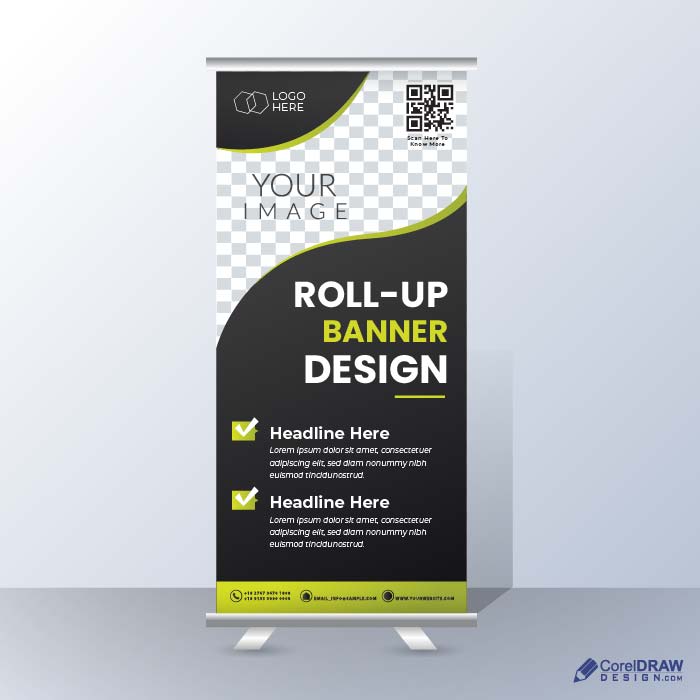 Professional Corporate colorful Elegant Rollup banner vector