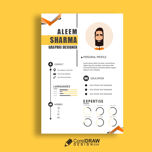 Professional CV Template Vector Design Download For Free