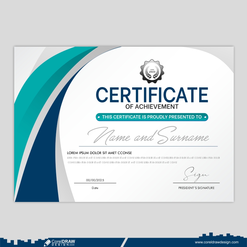 Professional Diploma Certificate Template In Premium Style Free Vector