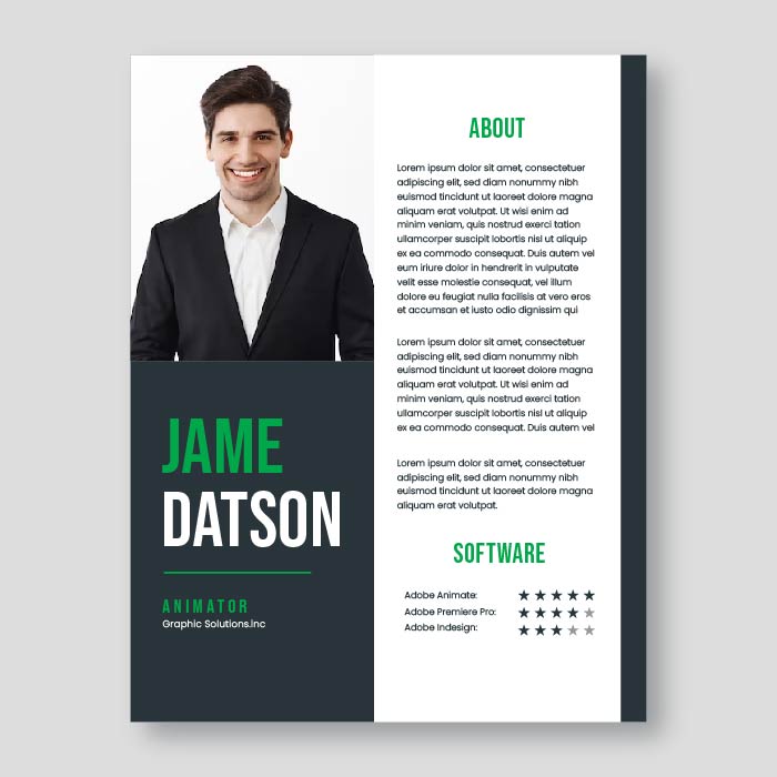 Professional green bio template vector