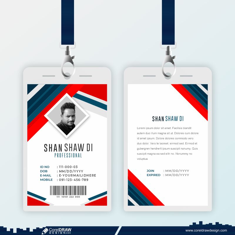 Download Professional Id Card Design Template Download Free CDR CorelDraw Design Download 