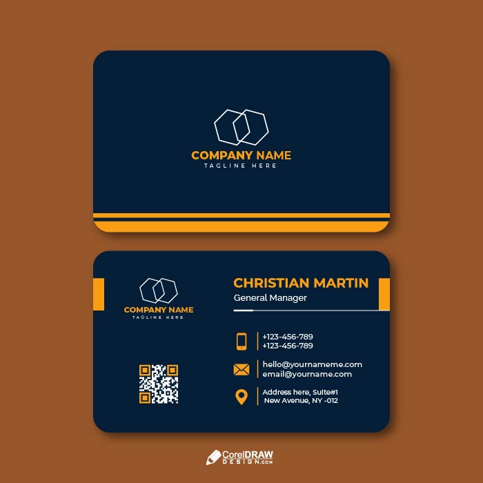 Professional minimal business card vector
