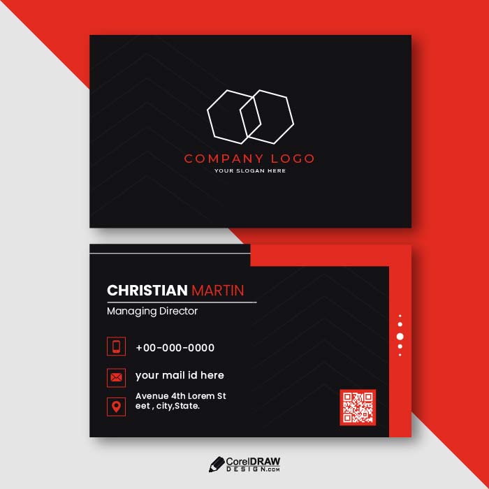 Professional Minimal Elegant business card vector