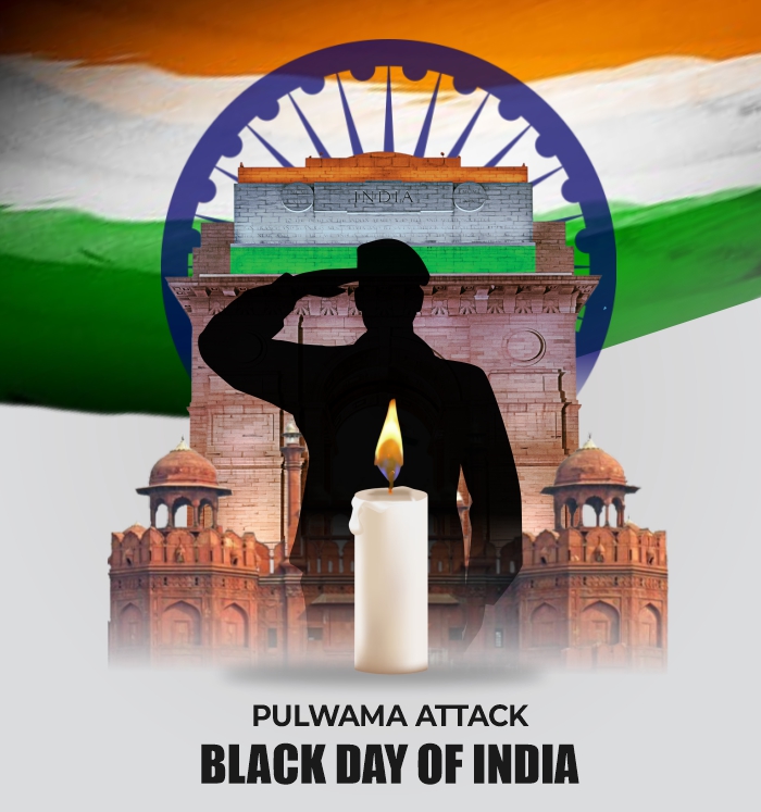 Pulwama attack 14 february, black day indian army image