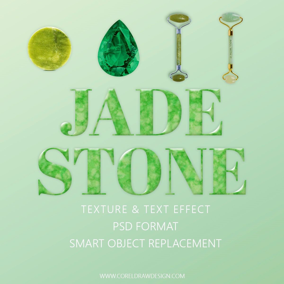 Royal Jade Stone Texture and text effect