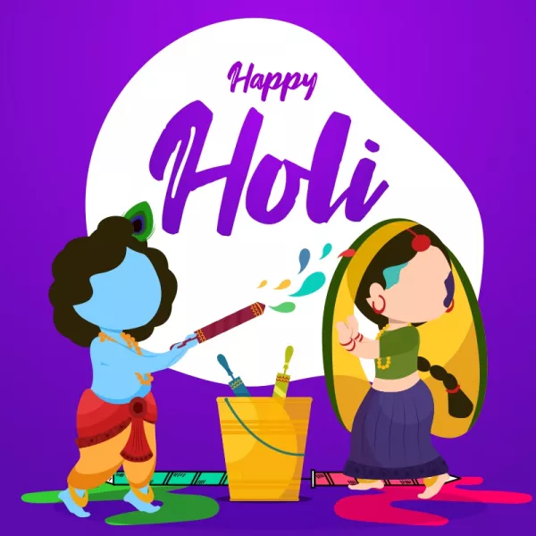 radha krishna holi pic