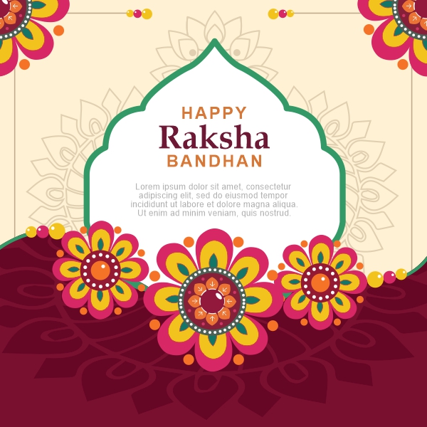 Raksha Bandhan Greeting With Friends Vector Design 2024 Download For Free