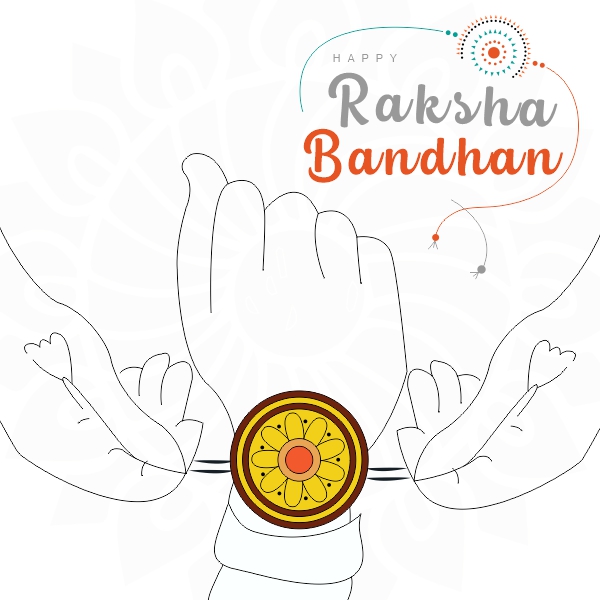 Raksha Bandhan Greeting With Friends Vector Design 2024 Download For Free