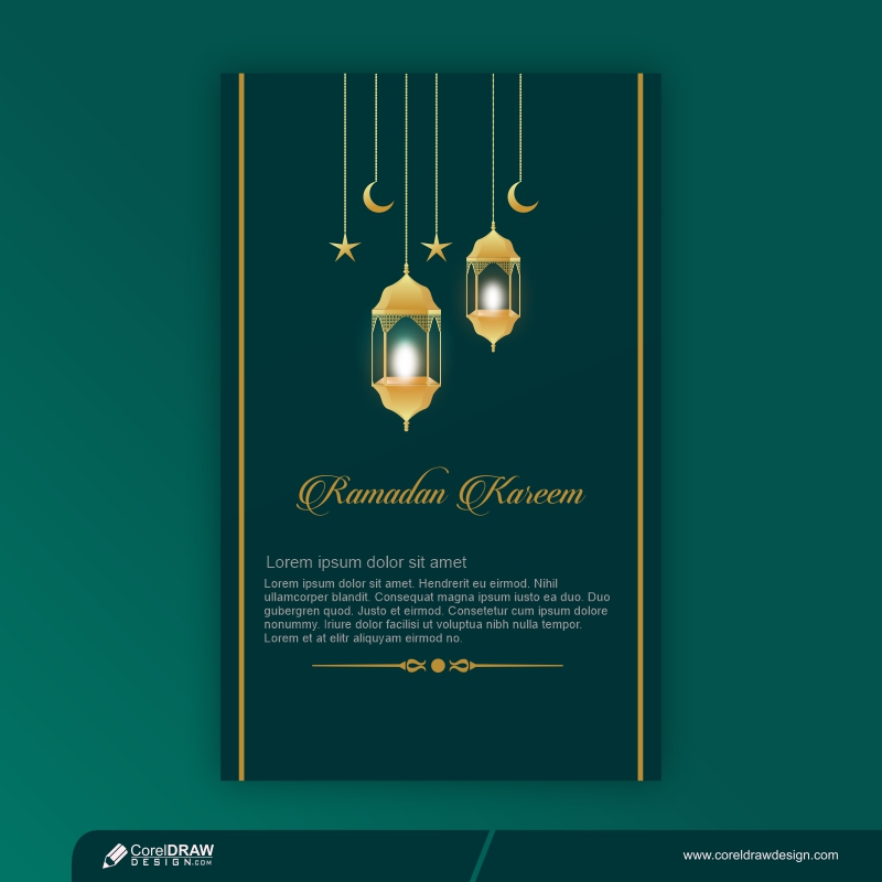 Ramadan Kareem 2021 Banner With Mosque And Lantern Free Vector