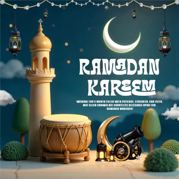 Ramadan Kareem Mubarak 2025 Free 3D PSD Template Download For Free