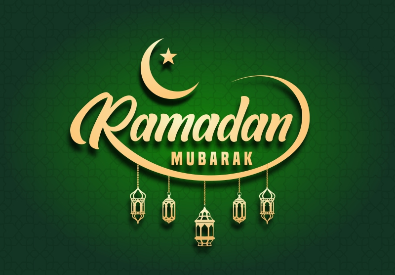 Ramadan Mubarak wishes banner- Free vector ramadan kareem illustration, free cdr