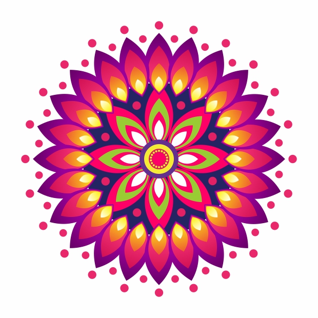 Simple freehand flower rangoli design - flower kolam with out dots - friday  muggulu - YouTube