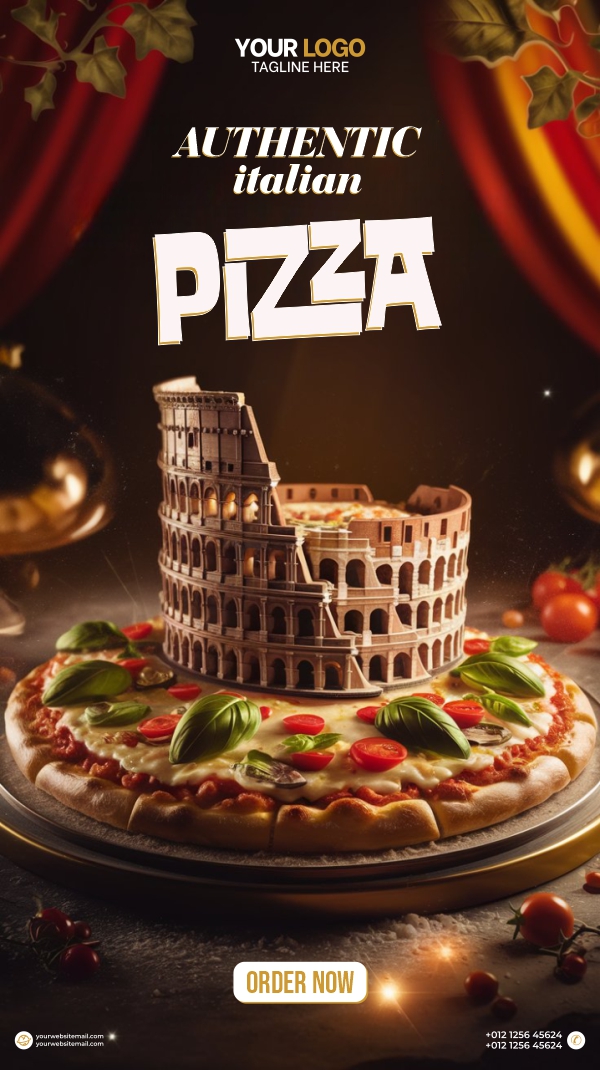 Real Italian Pizza Banner Design Download For Free