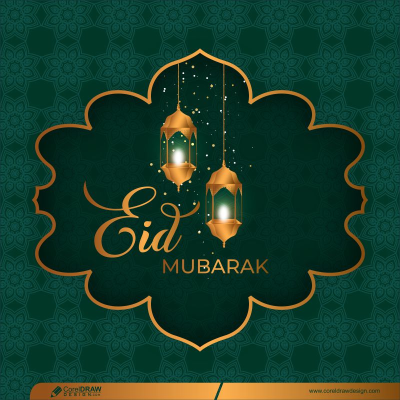 Download Realistic eid mubarak illustration Premium Vector | CorelDraw ...