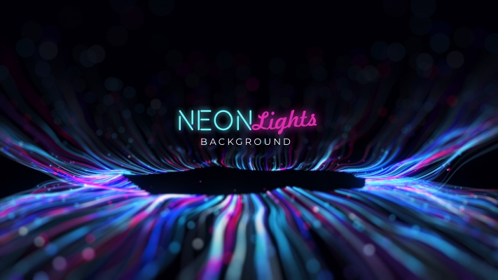 Realistic neon light background
