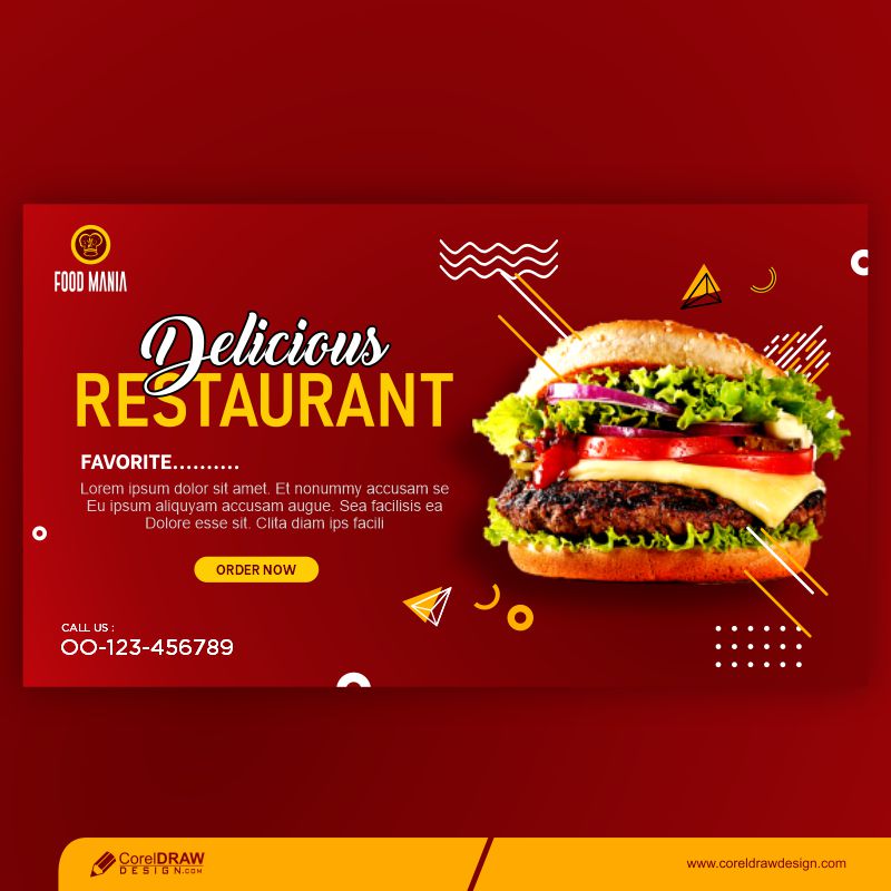 Restaurant Food Banner Template Design