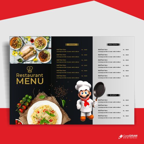 Download Restaurant Moody Food Trifold Menu Card Free Vactor 