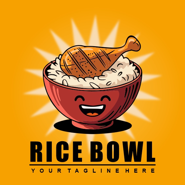 Rice Bowl Logo Vector Art Illustrations for Free Download CDR on CorelDrawDesign