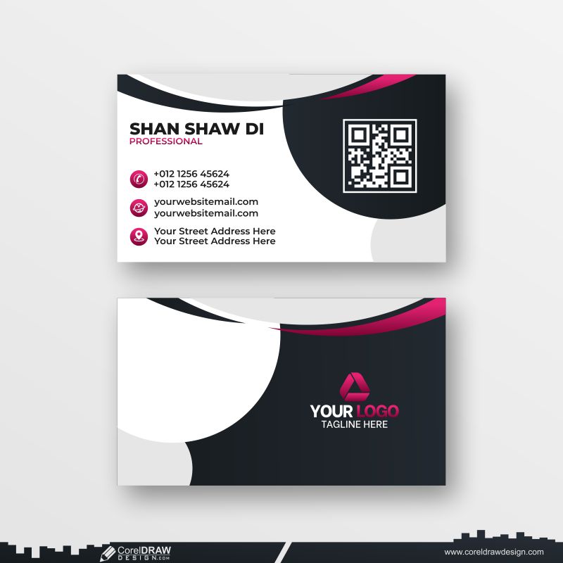 round type premium business card design 