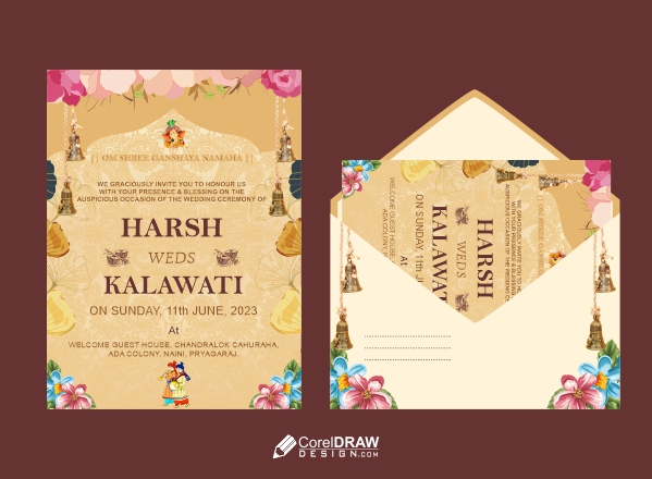 Royal Indian Premium Wedding Invitation Template Design Download For Fee