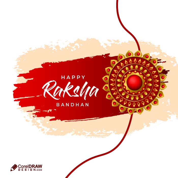 Royal Red Rakhi Rakshabandhan Festival Vector