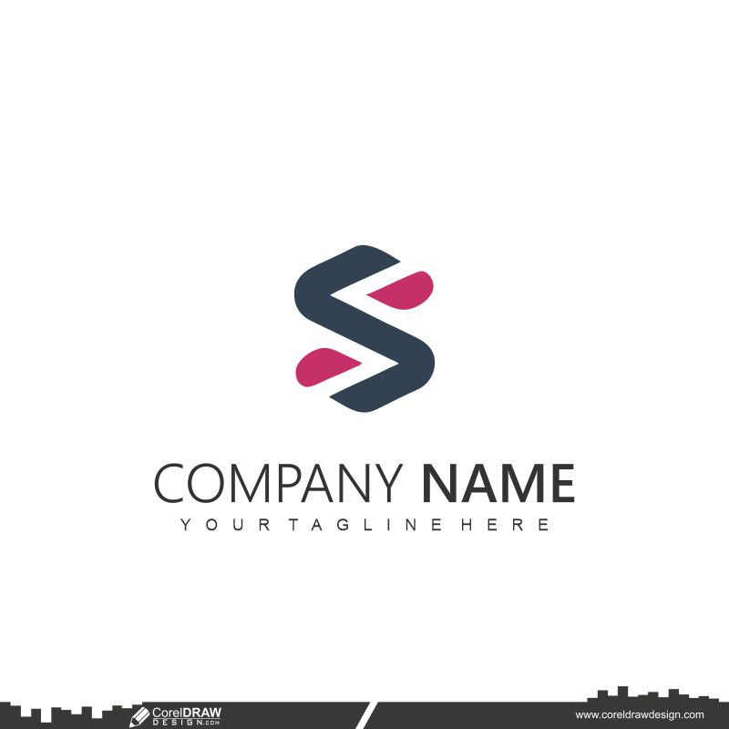 s design logo template cdr vector