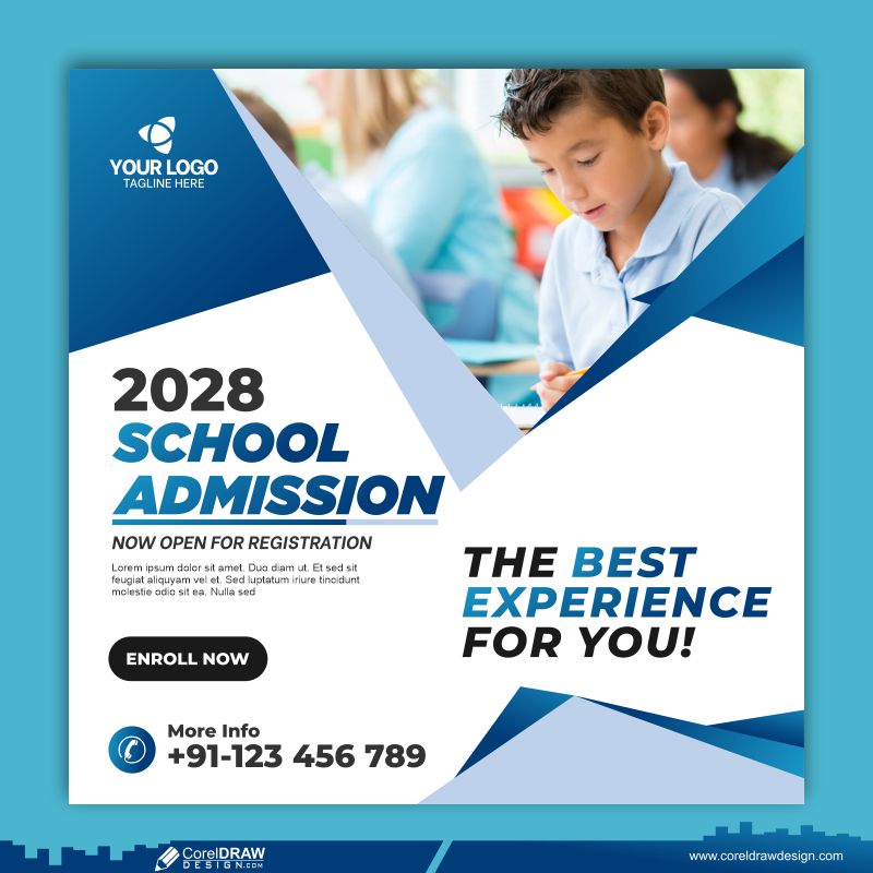 school admission 2024 banner template design download