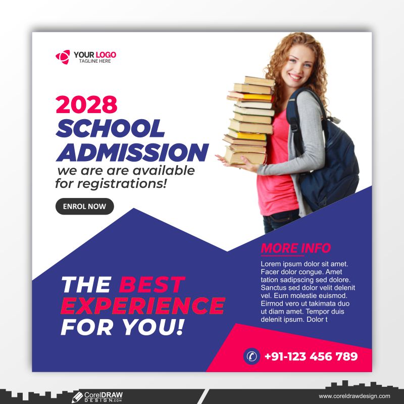 school admission 2024 banner template free download