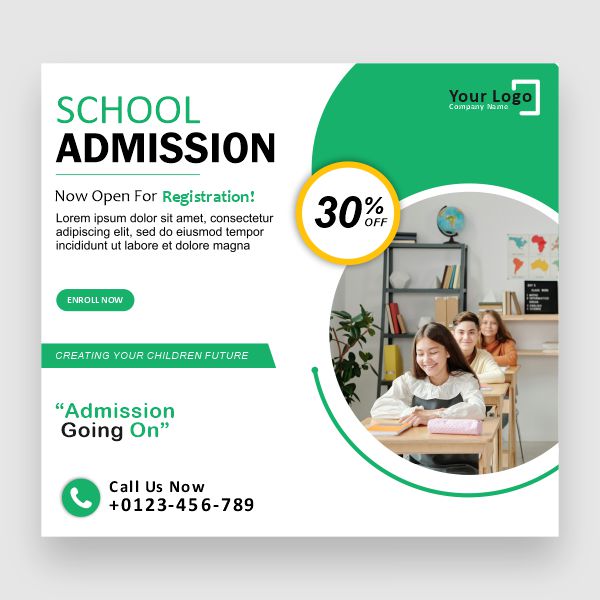 School Admission Open 2024 Back To School Design and Creativity For free in Corel Draw Design