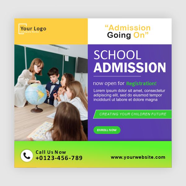 School Admission Open 2024 Back To School Design and Creativity For free in Corel Draw Design