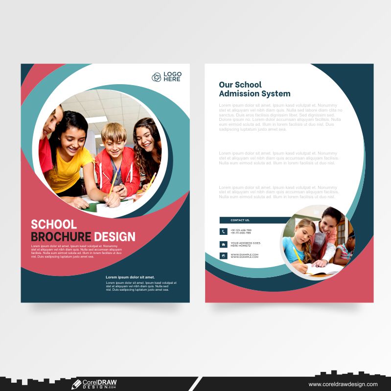 School Education Brochure Template Premium Vector